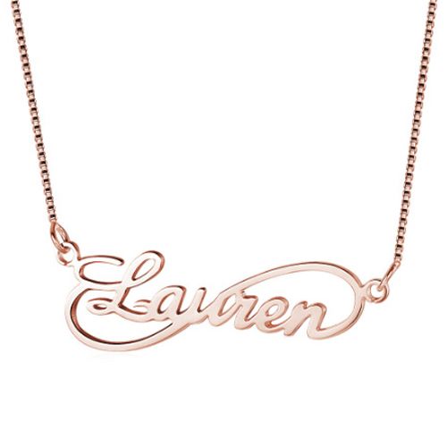 ***COI Titanium Gold Tone/Silver/Rose Necklace With Custom Name(Length: 19.68 inches)-00044AA