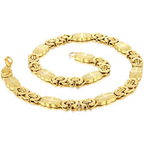 *COI Titanium Gold Tone/Silver Cross Bracelet/Necklace With Steel Clasp(Length: 8.27 inches/21.26 inches)-00136AA