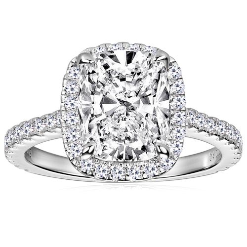 ***COI Sterling Silver 925 Solitaire Ring With Moissanite-00363AA