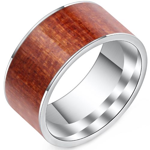 ***COI Titanium Ring with Wood-00368AA