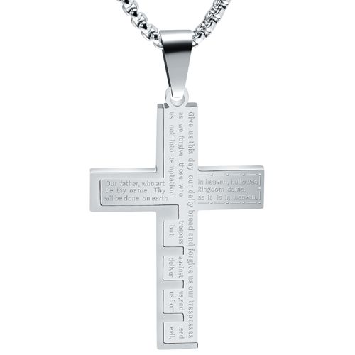 ***COI Titanium Cross Prayer Pendant-00427AA