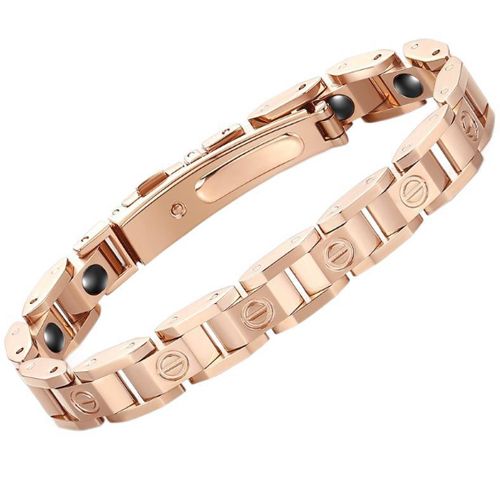 ***COI Rose Titanium Bracelet With Stainless Steel Clasp(Length: 8.27 inches)-00972AA