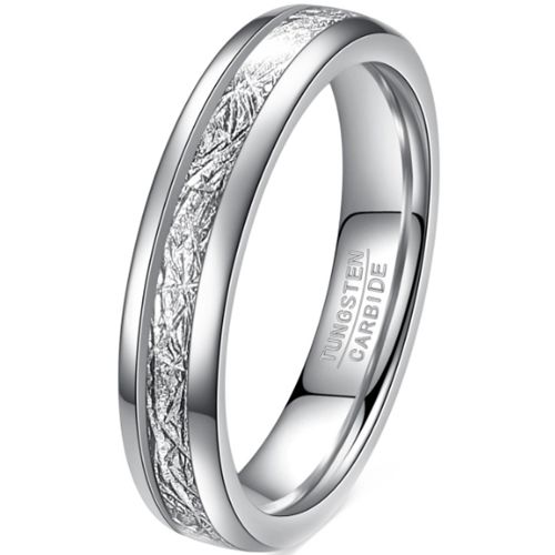 ***COI Tungsten Carbide Meteorite Dome Court Ring-00978AA