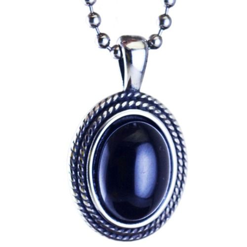 ***COI Titanium Pendant With Blue Turquoise-01459AA