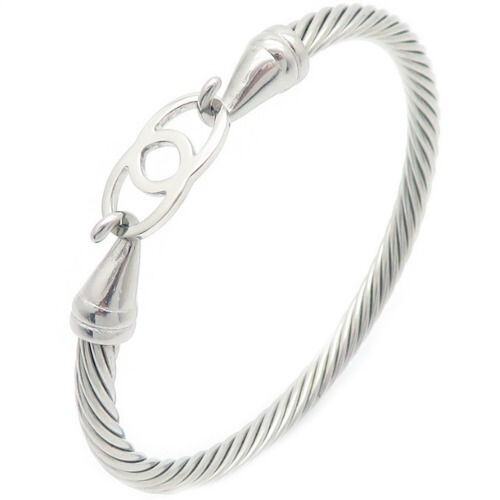 ***COI Titanium Gold Tone/Silver Infinity Bracelet With Steel Clasp(Length: 7.87 inches)-01487AA