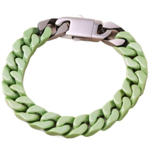 ***COI Titanium Green Ceramic Bracelet With Steel Clasp(Length: 8.66 inches)-01511AA