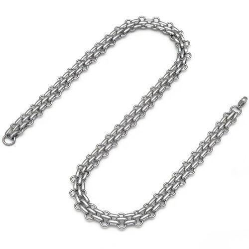 ***COI Titanium Necklace With Steel Clasp(Length: 23.62 inches)-01651AA