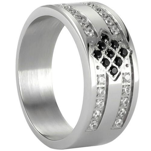 ***COI Titanium Ring With Cubic Zirconia-01948AA