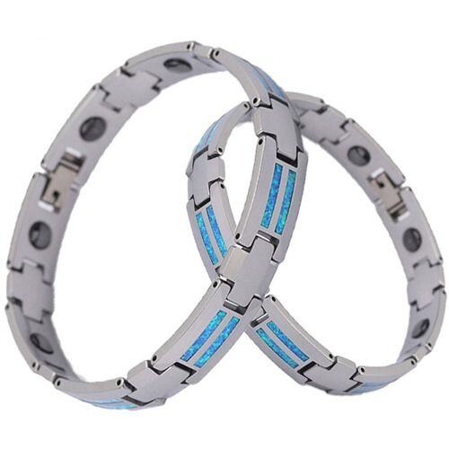 ****COI Tungsten Carbide Crushed Opal Bracelet With Steel Clasp(Length: 8.27 inches)-02120AA