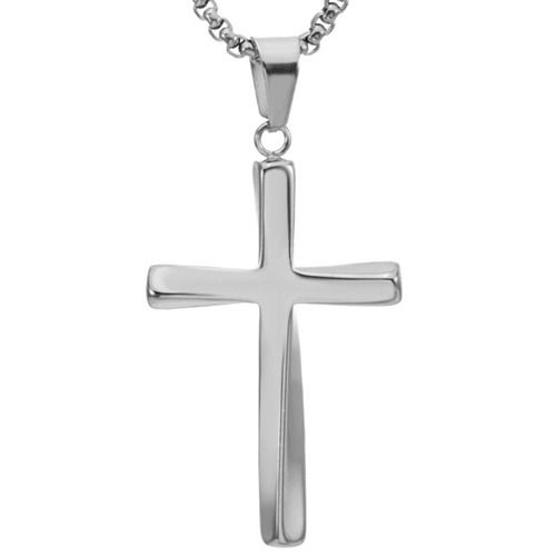 ****COI Titanium Black/Gold Tone/Silver Cross Pendant-02258AA