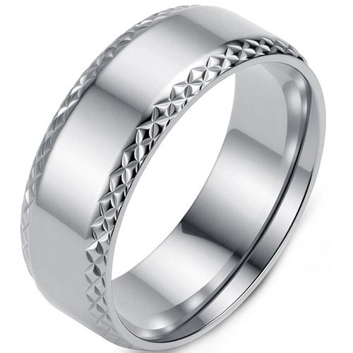 ****COI Titanium Black/Gold Tone/Silver Couple Wedding Ring-02266AA