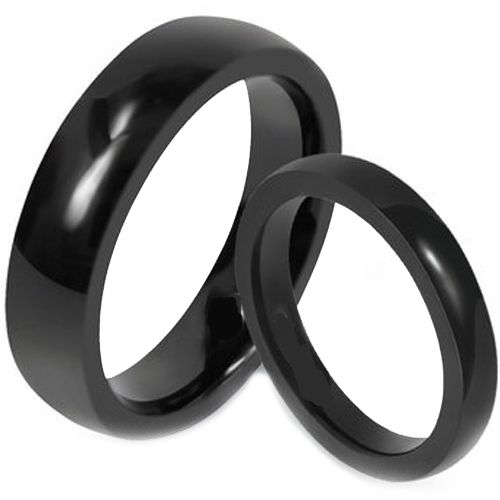 **COI Black Titanium Dome Court Ring-JT1250AA