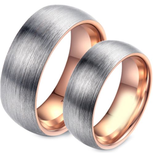 *COI Titanium Rose Silver Dome Court Ring-3714