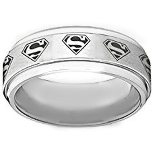 *COI Tungsten Carbide Super Man Step Edges Ring-TG1295AA