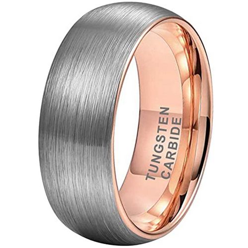 COI Tungsten Carbide Rose Silver Dome Court Ring-TG4495