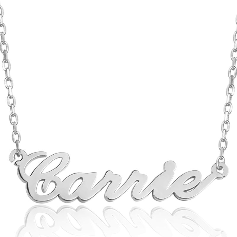 COI Titanium Custom Name Pendant With Stainless Steel Chain-5310