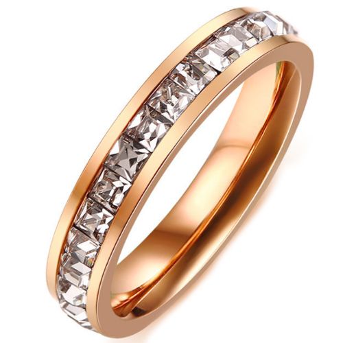 COI Rose Titanium Ring With Cubic Zirconia-5631