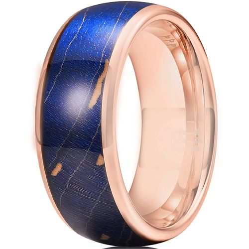 **COI Rose Titanium Meteorite Dome Court Ring-7096BB