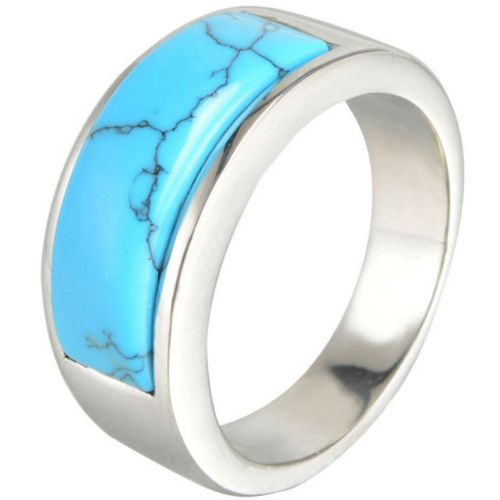 **COI Titanium Ring With Turquiose-7263BB