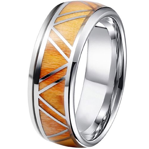 **COI Titanium Ring With Wood-7467AA