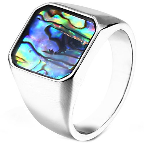 **COI Titanium Abalone Shell Ring-7930AA