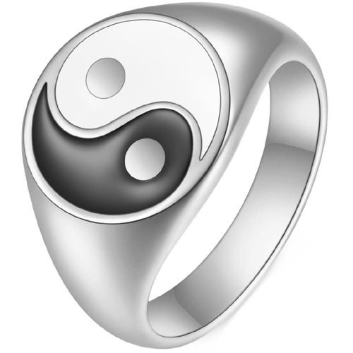 **COI Titanium Gold Tone/Silver Ying Yang Ring-8001