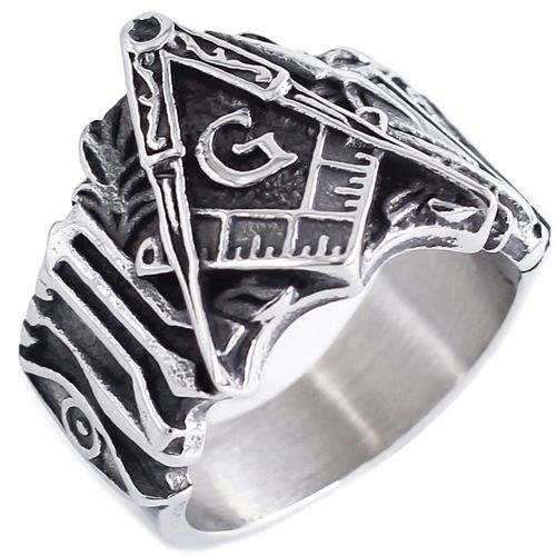 **COI Titanium Masonic Freemason Ring-8064