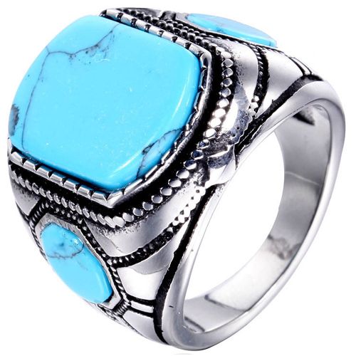 **COI Titanium Ring With Turquoise-8242