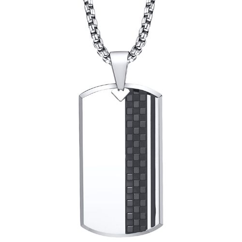 **COI Titanium Checkered Flag Tag Pendant-8939AA