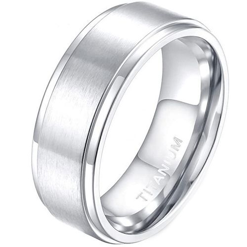 **COI Titanium Step Edges Ring-9487AA