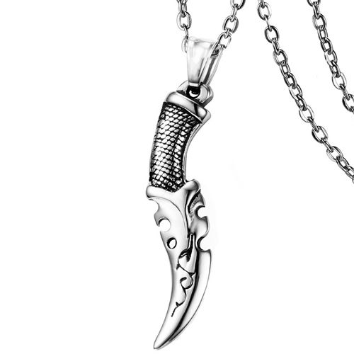 **COI Titanium Black Silver Sword Pendant-9720AA