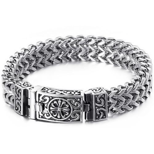 **COI Titanium Floral Celtic Bracelet With Steel Clasp(Length: 8.66 inches)-9917AA