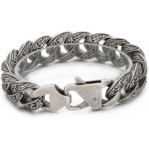 **COI Titanium Black/Gold Tone/Silver Bracelet With Steel Clasp(Length: 8.27 inches)-9942AA