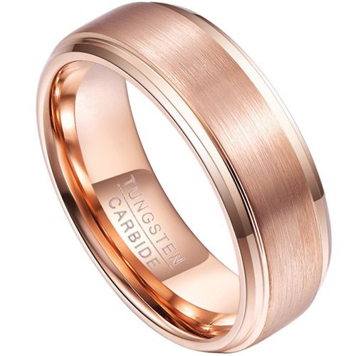 COI Rose Tungsten Carbide Step Edges Ring-TG2483A