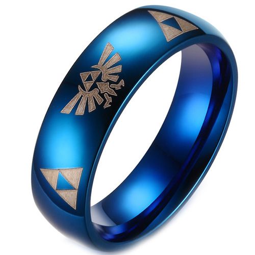 Absorberend escort Kabelbaan COI Blue Titanium Legend of Zelda Dome Court Ring-3229