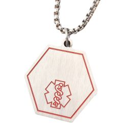 ***COI Titanium Medical Alert Tag Pendant-00022AA