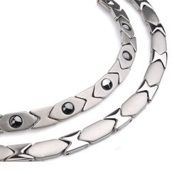 **COI Titanium Necklace With Steel Clasp(Length: 19.68 inches)-00039AA