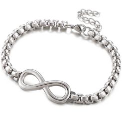 ***COI Titanium Infinity Bracelet With Steel Clasp(Length: 8.85 inches)-00102AA
