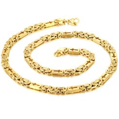 *COI Titanium Gold Tone/Silver Cross Bracelet/Necklace With Steel Clasp(Length: 8.27 inches/23.62 inches)-00137AA