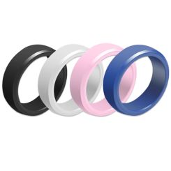 ***COI Black/White Ceramic RFID NFC IC/CUID Smart Ring-00267AA