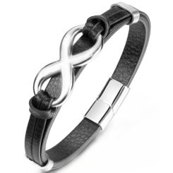 ***COI Titanium Infinity Genuine Bracelet With Steel Clasp(Length: 8.27 inches)-00339AA