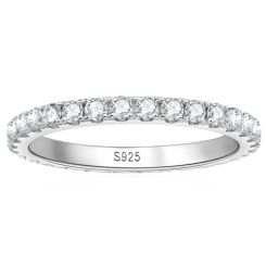 ***COI Sterling Silver 925 Eternity Ring With Moissanite-00370AA