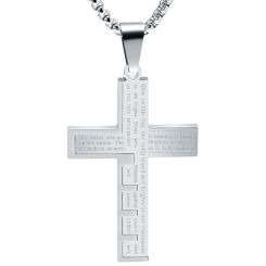 ***COI Titanium Cross Prayer Pendant-00427AA