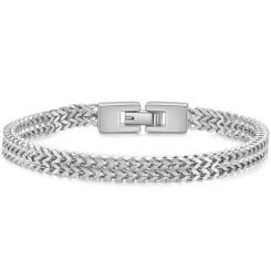 ***COI Titanium Black/Gold Tone/Silver Bracelet With Steel Clasp(Length: 8.27 inches)-00440AA