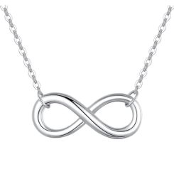 ***COI Titanium Gold Tone/Silver Infinity Necklace(Length:19.68 inches)-00455AA
