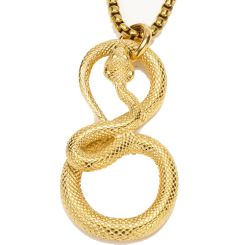 ***COI Gold Tone Titanium Infinity Snake Pendant-00631AA