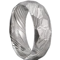 ***COI Tungsten Carbide Damascus Ring-00780AA