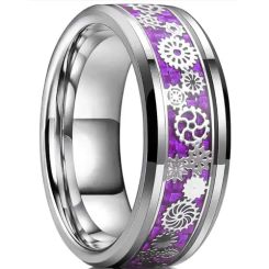 ***COI Titanium Gears Ring With Carbon Fiber-00955AA