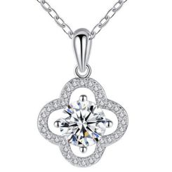 ***COI Sterling Silver 925 1 Carat Solitaire Moissanite Pendant-01102AA