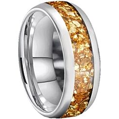 ***COI Titanium Citrine Dome Court Ring-01174AA
